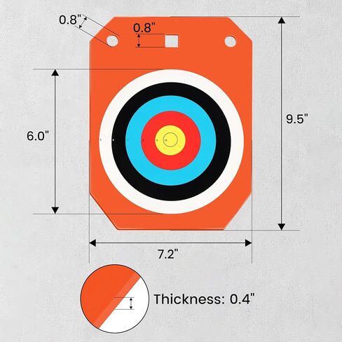 RED O AR500 Steel Gong Target, 2/5" Thickness, Hanging Shooting Target for Rifles Pistols & Shotguns, with 50 Pcs Splash Stickers in Saudi Arabia
