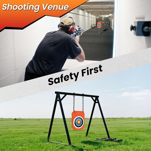 RED O AR500 Steel Gong Target, 2/5" Thickness, Hanging Shooting Target for Rifles Pistols & Shotguns, with 50 Pcs Splash Stickers in Saudi Arabia