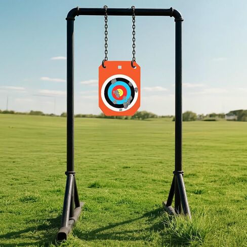 RED O AR500 Steel Gong Target, 2/5" Thickness, Hanging Shooting Target for Rifles Pistols & Shotguns, with 50 Pcs Splash Stickers in Saudi Arabia