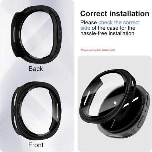 Case for Galaxy Watch 8 Screen Protector 40mm 44mm,Hard PC Case+Built in Tempered Glass,Full Protection Cover Protective Bumper for Samsung Galaxy Watch 8 40 44 mm Women Men in Saudi Arabia