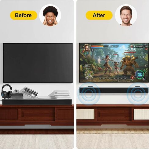 Universal Soundbar Wall Mount Shelf for TV, Adjustable Metal Sound Bar Bracket Wall Mount Compatible with Samsung, LG, Bose, JBL, and More, Soundbar Holder Under or Above TV Mount in Saudi Arabia