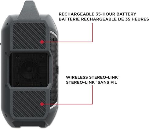 مكبر صوت بلوتوث ION Audio Party Boom Plus قابل لإعادة الشحن مع ميكروفون وتأثيرات ضوئية وباس وراديو FM (متجدد) in Saudi Arabia