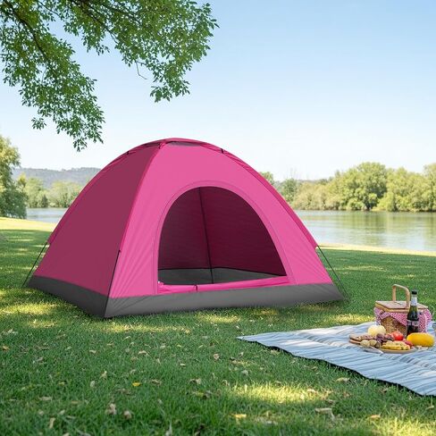 Outvita Camping Tent, 4 Person Dome Tents with Rainfly & Carrying Bag, Waterproof Easy Setup Tent with Mesh Windows for Camping & Hiking in Saudi Arabia