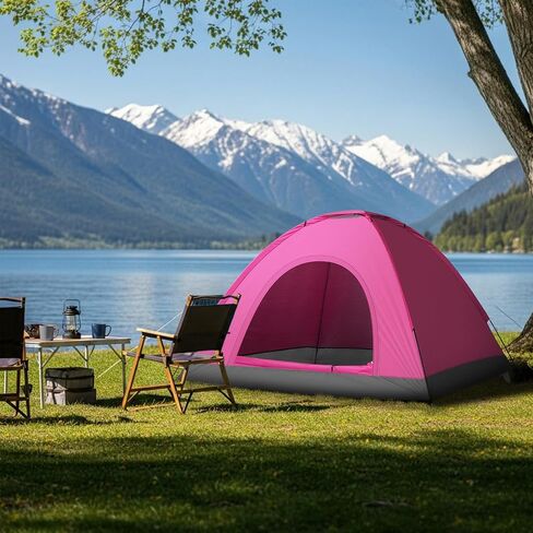 Outvita Camping Tent, 4 Person Dome Tents with Rainfly & Carrying Bag, Waterproof Easy Setup Tent with Mesh Windows for Camping & Hiking in Saudi Arabia