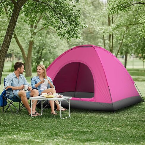 Outvita Camping Tent, 4 Person Dome Tents with Rainfly & Carrying Bag, Waterproof Easy Setup Tent with Mesh Windows for Camping & Hiking in Saudi Arabia