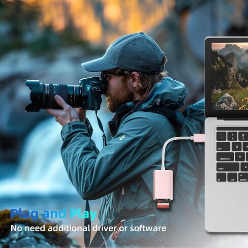 USB 3.0 Micro SD Card Reader - Memory Card Reader with Dual Slots for SD/SDXC/SDHC/Micro SDXC/TF/Micro SDHC/UHS-I, for Mac OS, Windows, Android on PC, Laptop, and Camera in Saudi Arabia