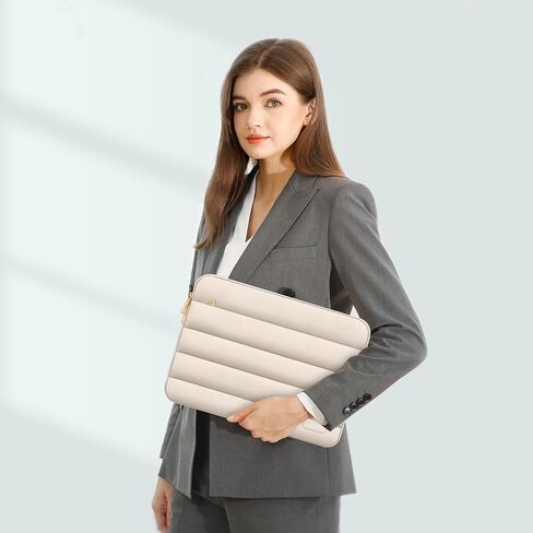 MOSISO 13.3 inch Laptop Case, 13-13.3 inch Puffy Laptop Sleeve Compatible with MacBook Air 13 13.6 M4 M3 M2 M1/Pro 13/Pro 14, HP Dell ASUS Lenovo,Polyester Horizontal Bag with Small Case, Sand in Saudi Arabia
