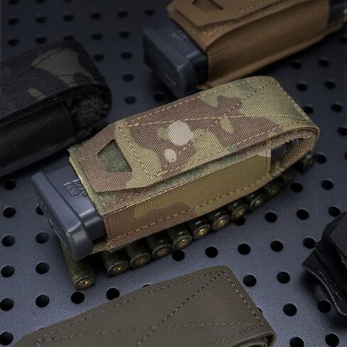 Single Pistol Mag Pouch MOLLE Elastic Open Top Mag Pouch for 9mm .40 S&W .45 ACP MP5 Mag Pouch 500D Nylon in Saudi Arabia