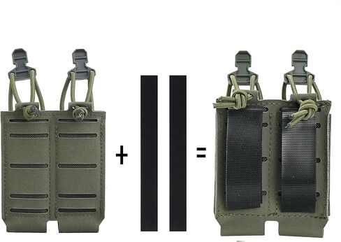 9mm Magazine Pouch,SABADO Double Pistol Mag Pouch Hook and Loop Strap,Double Magazine Pouch for Duty Belt and Vest in Saudi Arabia