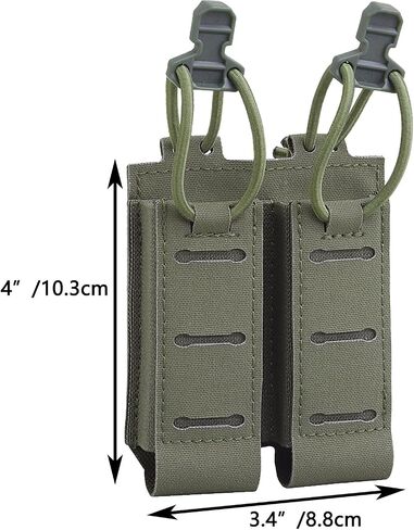 9mm Magazine Pouch,SABADO Double Pistol Mag Pouch Hook and Loop Strap,Double Magazine Pouch for Duty Belt and Vest in Saudi Arabia
