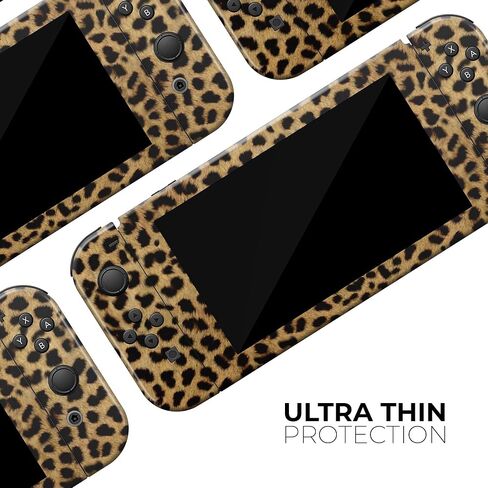 Design Skinz - Compatible with Nintendo Switch OLED Dock Only - Skin Decal Protective Scratch-Resistant Removable Vinyl Wrap Cover - Orange Cheetah Fur Pattern in Saudi Arabia