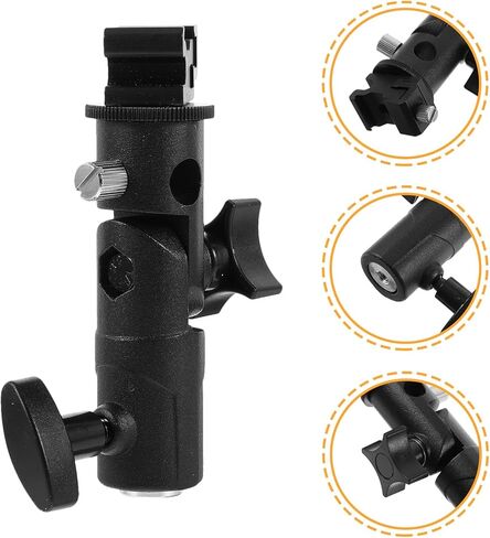 Professional Flash Lamp Holder with Swivel Joint Umbrella Mount Bracket Compatible with Photography Flashlights LED and Strobe Lights for Studio and Outdoor Use in Saudi Arabia