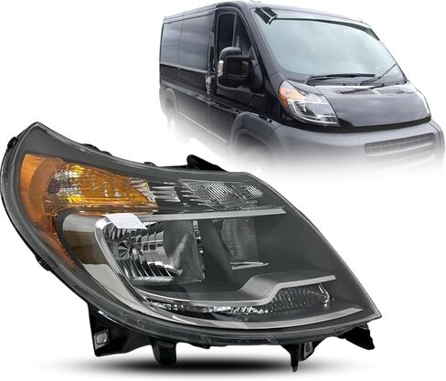 مجموعة المصابيح الأمامية مع استبدال المصابيح لـ RAM 2014-2022 Promaster Halogen Left Ober in Kuwait