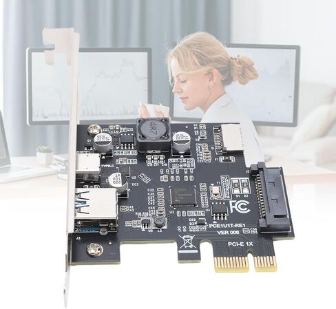 بطاقة توسيع VBESTLIFE USB 3.2 Gen1 PCIe، محول PCIe بسرعة 5 جيجابت في الثانية إلى USB3.2 Gen1 يتوسع إلى النوع E USB A النوع C، من أجل Wins، لنظام Linux in Saudi Arabia