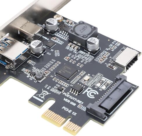 بطاقة توسيع VBESTLIFE USB 3.2 Gen1 PCIe، محول PCIe بسرعة 5 جيجابت في الثانية إلى USB3.2 Gen1 يتوسع إلى النوع E USB A النوع C، من أجل Wins، لنظام Linux in Saudi Arabia
