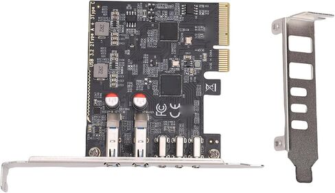 بطاقة توسيع GOWENIC PCIe إلى USB 3.2 GEN2 مع عرض نطاق ترددي 10 جيجابت في الثانية، وبطاقة PCI Express مع 3 منافذ من النوع C ومنفذين من النوع A، لصندوق SSD للكمبيوتر المكتبي in Saudi Arabia