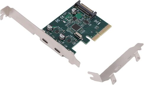 GOWENIC PCIe to USB 3.1 GEN 2 Expansion Card with 10Gbps Bandwidth, PCI Express 3.0 X4 Card with 2 Type C Ports, PCIe Expansion Adapter for Desktop PC Workstation in Saudi Arabia