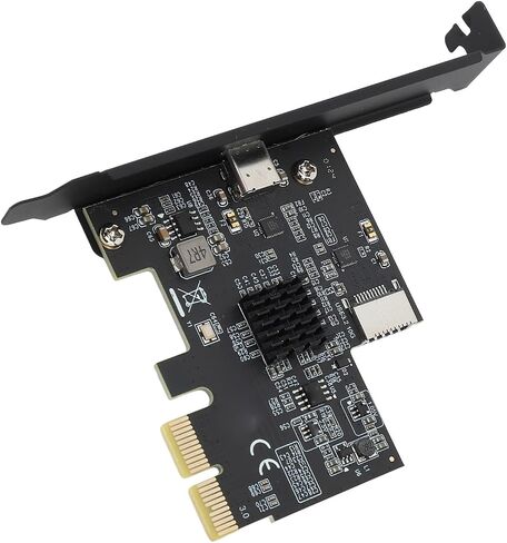 Dpofirs USB 3.2 Gen2 10Gbps PCIe 2X Expansion Card for ASMEDIA ASM3142 Type C and Type E Chip Support, High Speed Transmission for 7/10/11, Plug and Play in Saudi Arabia