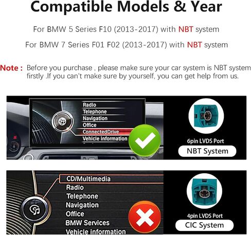 راديو تلقائي أندرويد 15.8 بوصة لسيارة BMW 5 7 Series F10 F11 F01 NBT 520i 525i 528i 2013-2016، تشغيل السيارة IPS شاشة تعمل باللمس ترقية ستيريو السيارة دعم لاسلكي Android Auto in Kuwait