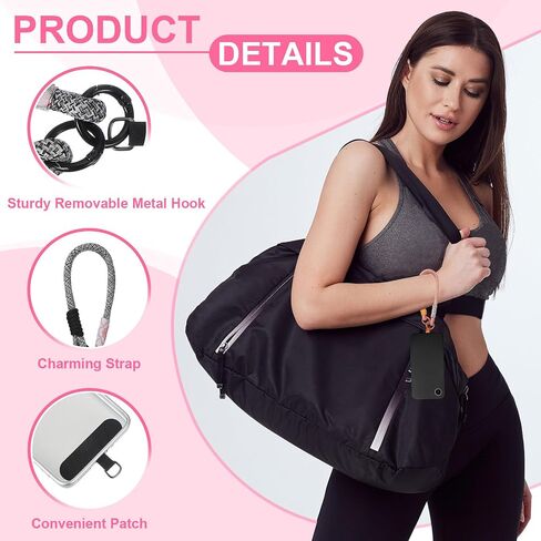 PATIKIL Cell Phone Wrist Lanyard, 2 Pcs Universal Phone Wrist Lanyard Hand Wrist Strap Anti Theft Strap with Pads, Black in Kuwait