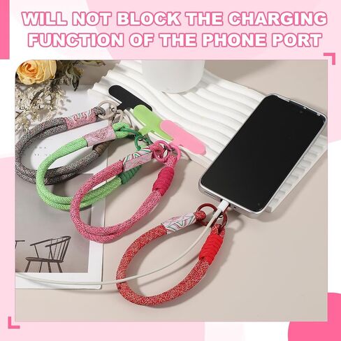 PATIKIL Cell Phone Wrist Lanyard, 2 Pcs Universal Phone Wrist Lanyard Hand Wrist Strap Anti Theft Strap with Pads, Black in Kuwait