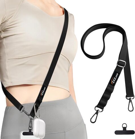 ZXZone حزام الهاتف * 1 معدن الهاتف حبل علامة التبويب * 1 قابل للتعديل الرقبة حزام الهاتف الحبل Crossbody شريط لتعليق الهاتف المحمول متعدد الوظائف in Kuwait