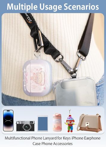 ZXZone حزام الهاتف * 1 معدن الهاتف حبل علامة التبويب * 1 قابل للتعديل الرقبة حزام الهاتف الحبل Crossbody شريط لتعليق الهاتف المحمول متعدد الوظائف in Kuwait