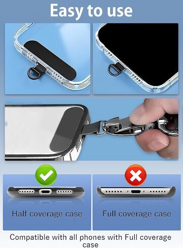 ZXZone حزام الهاتف * 1 معدن الهاتف حبل علامة التبويب * 1 قابل للتعديل الرقبة حزام الهاتف الحبل Crossbody شريط لتعليق الهاتف المحمول متعدد الوظائف in Kuwait