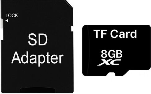 بطاقة ذاكرة TF سعة 8 جيجابايت C10 U3 فائقة السرعة مع محول، بطاقة ذاكرة فلاش SD للكمبيوتر اللوحي والكاميرا والهاتف المحمول بدون طيار in Kuwait