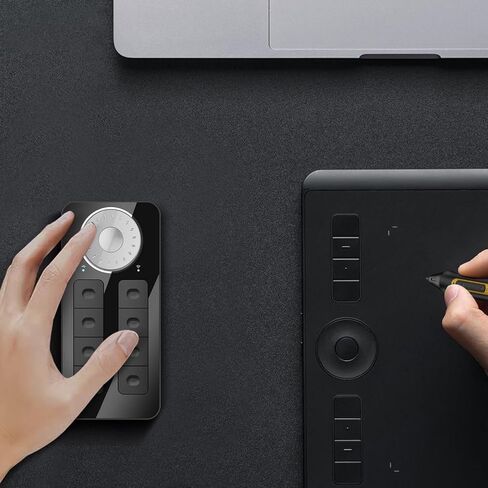 VBESTLIFE Quick Key Pad for Graphics Tablet, 8 Quick Access Keys with Multifunctional Dial, 2.4G WiFi & USB C, for Wins 7, MacOS in Saudi Arabia