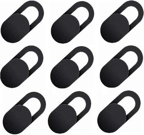 Webcam Cover, 0.03in Ultra Thin Slide Web Camera Covers for Laptop Computer Smartphone Mac iMac MacBook, Sliding Blocker Cover Protect Your Privacy Security (9*Black) in Saudi Arabia