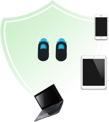 Webcam Cover, 0.03in Ultra Thin Slide Web Camera Covers for Laptop Computer Smartphone Mac iMac MacBook, Sliding Blocker Cover Protect Your Privacy Security (9*Black) in Saudi Arabia