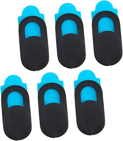 6Pcs Smartphone Webcam Cover Peep Plastic Slider for Laptop Tablet PC Privacy Protection Black in Saudi Arabia