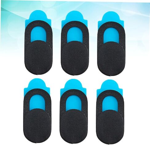 6Pcs Smartphone Webcam Cover Peep Plastic Slider for Laptop Tablet PC Privacy Protection Black in Saudi Arabia