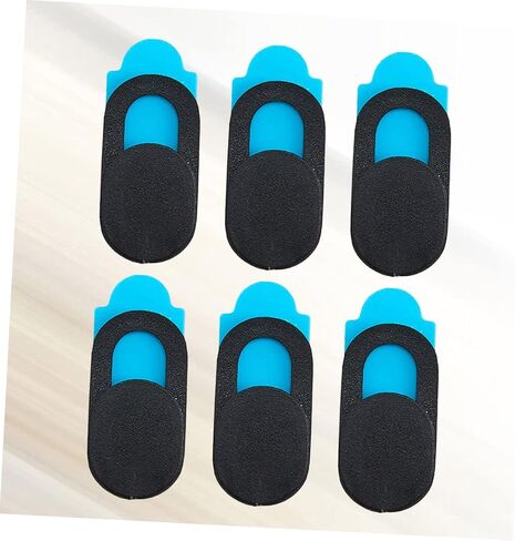6Pcs Smartphone Webcam Cover Peep Plastic Slider for Laptop Tablet PC Privacy Protection Black in Saudi Arabia