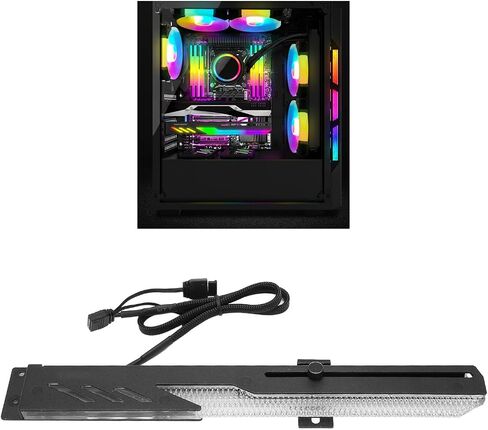 Gugxiom GPU قوس، 5V ARGB GPU دعم قوس، 3Pin 4Pin انزلاق قابل للتعديل بطاقة الرسومات جبل، حامل بطاقة الفيديو in Saudi Arabia