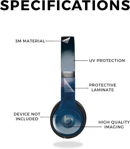 Headphone Skin Compatible with Beats Solo 4 - Night Sky - Premium 3M Vinyl Protective Wrap Decal Cover - Easy to Apply | Crafted in The USA by MightySkins in Saudi Arabia