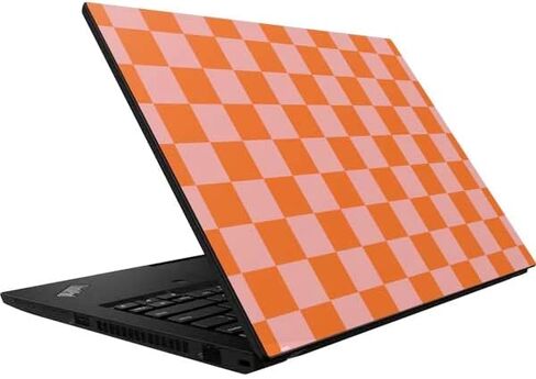 Skinit Laptop Decal Skin Compatible with Lenovo ThinkPad P14s Gen 2 Originally Designed Orange Checkered Design in Saudi Arabia