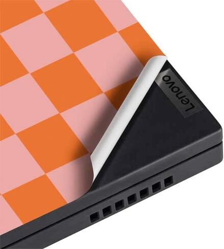 Skinit Laptop Decal Skin Compatible with Lenovo ThinkPad P14s Gen 2 Originally Designed Orange Checkered Design in Saudi Arabia