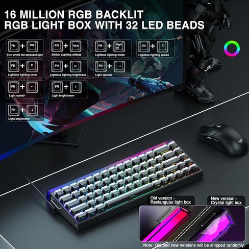 Aula Hero 68 HE 60% Gaming Keyboard Wired, Hall Effect Magnetic Switch Keyboard with Adjustable Actuation, Fast Trigger Mode, 8K Hz Polling Rate, 0.125ms Latency,PBT Keycaps, RGB Backlit (Renewed) in Saudi Arabia