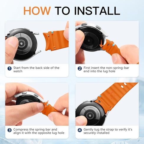 Odbeai 6 حزم حزام رياضي متوافق مع Samsung Galaxy Watch 7 band 6 5 4 40mm 44mm/بدون فجوة حزام سيليكون ناعم مقاوم للماء لساعة Galaxy Watch 6 4 Classic 47mm 43mm 46mm 42mm/Watch 5 pro 45mm للرجال والنساء in Kuwait