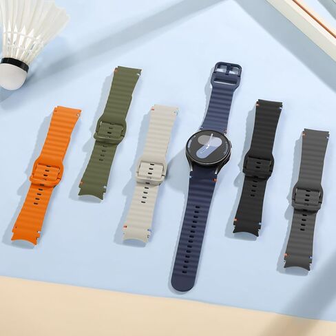 Odbeai 6 حزم حزام رياضي متوافق مع Samsung Galaxy Watch 7 band 6 5 4 40mm 44mm/بدون فجوة حزام سيليكون ناعم مقاوم للماء لساعة Galaxy Watch 6 4 Classic 47mm 43mm 46mm 42mm/Watch 5 pro 45mm للرجال والنساء in Kuwait