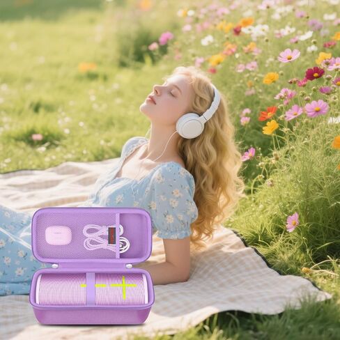 حقيبة حمل Elonbo للأذنين النهائية MEGABOOM 4/3 مكبر صوت بلوتوث محمول مقاوم للماء، غطاء تخزين للسفر MEGABOOM 4 مكبر صوت لاسلكي، جيب شبكي إضافي يناسب كابل الشحن، أزرق in Saudi Arabia