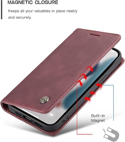 حافظة محفظة قلابة لهاتف Google Pixel 9A، غطاء جلدي مغناطيسي مع حامل بطاقة، مسند متين - حافظة هاتف واقية مقاومة للصدمات من مادة TPU - أسود in Saudi Arabia