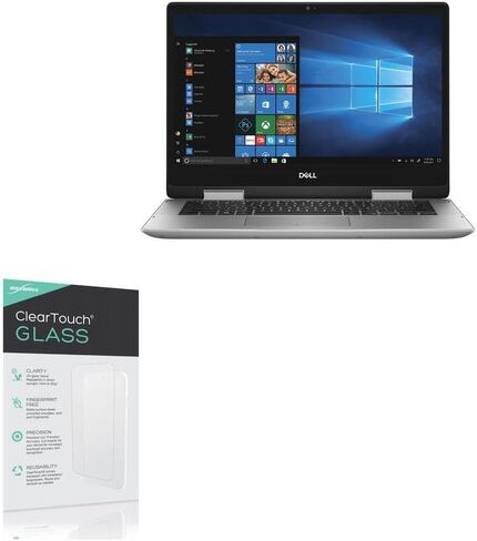 واقي شاشة BoxWave متوافق مع Dell Inspiron 14 5000 (14 بوصة) - زجاج ClearTouch (عبوتان)، حماية شاشة من الزجاج المقوى 9H (عبوتان) in Kuwait