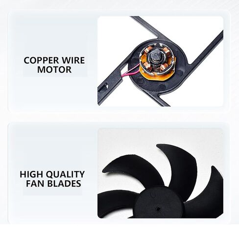 USB Quiet Cabinet Fan for Cabinets with 0-40℃ Thermostat Control Low Noise Cooling 5V1A Input 110cm Cable Powered in Kuwait