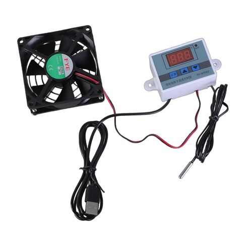 USB Quiet Cabinet Fan for Cabinets with 0-40℃ Thermostat Control Low Noise Cooling 5V1A Input 110cm Cable Powered in Kuwait