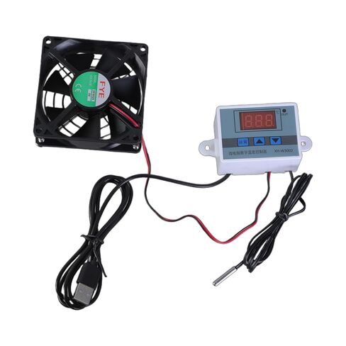 USB Quiet Cabinet Fan for Cabinets with 0-40℃ Thermostat Control Low Noise Cooling 5V1A Input 110cm Cable Powered in Kuwait