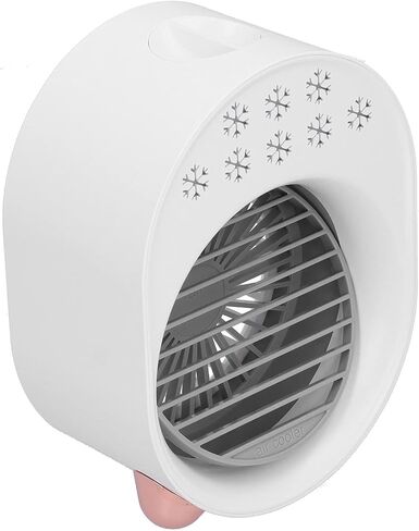 ZJchao USB Air Cooler, Desktop Cooling Fan with 200ml Water Tank and 2 Speed Levels, for Home Office Student Use (White) in Saudi Arabia