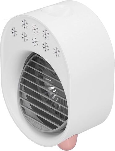 ZJchao USB Air Cooler, Desktop Cooling Fan with 200ml Water Tank and 2 Speed Levels, for Home Office Student Use (White) in Saudi Arabia